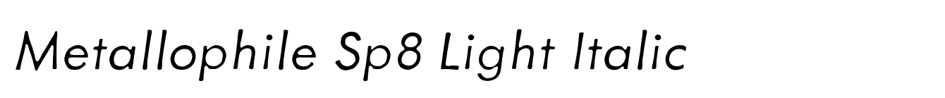 Metallophile Sp8 Light Italic image